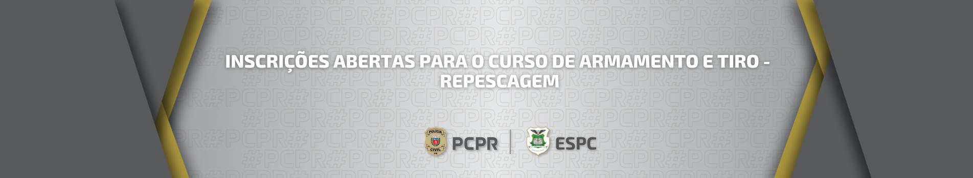 Banner - Inscrições Abertas para o Curso de Armamento e Tiro 