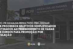 ESPC-PR divulga resultado preliminar dos Processos Seletivos Simplificados destinados ao preenchimento de vagas nos Cursos para Promoção por Titulação