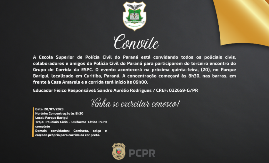 Convite - Terceira Corrida