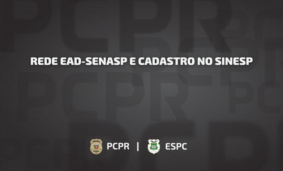 Rede EAD-SENASP e cadastro no SINESP