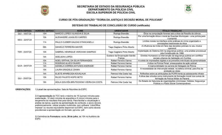 ESPC dá início e convida para Bancas de Defesas Públicas dos TCCs de Pós-Graduação