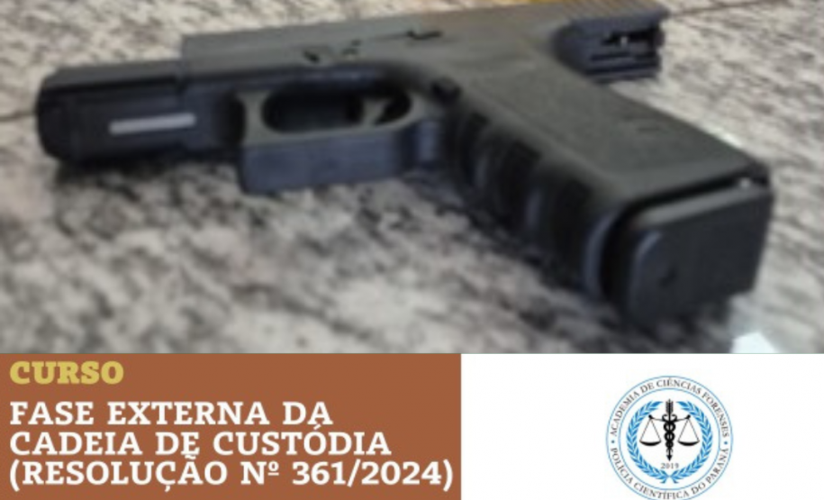 A Escola Superior de Polícia Civil do Paraná (ESPC-PR) torna público a abertura das inscrições para o Curso Fase externa da Cadeia de Custódia, promovido pela Academia de Ciências Forenses da Polícia Científica do Paraná, nos termos da Resolução 679/2024 da Secretaria de Estado da Segurança Pública.
