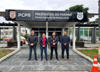 A Escola Superior de Polícia Civil do Paraná (ESPC-PR) recebeu, nesta terça-feira (10), a visita de integrantes do Departamento de Ciência e Tecnologia Aeroespacial (DCTA). 